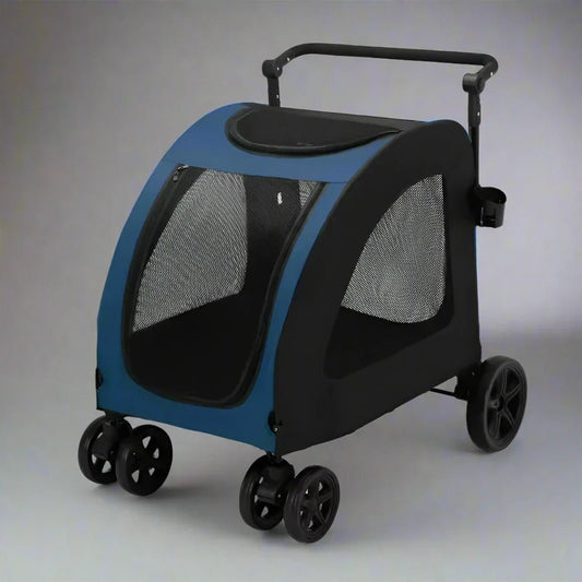 Poussette pour Chien - StrollyPet™ - Bleu - La Maison Ideale Des Chiens