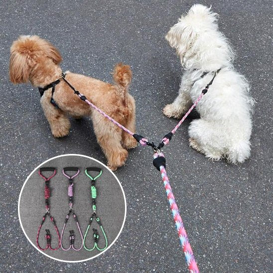 Laisse double pour chien | Sécurité & Confort