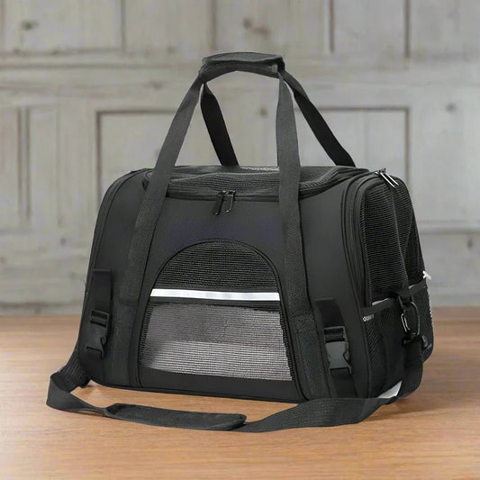 Sac de Transport pour Chien - DogCarrierBag™ - Noir - La Maison Ideale Des Chiens