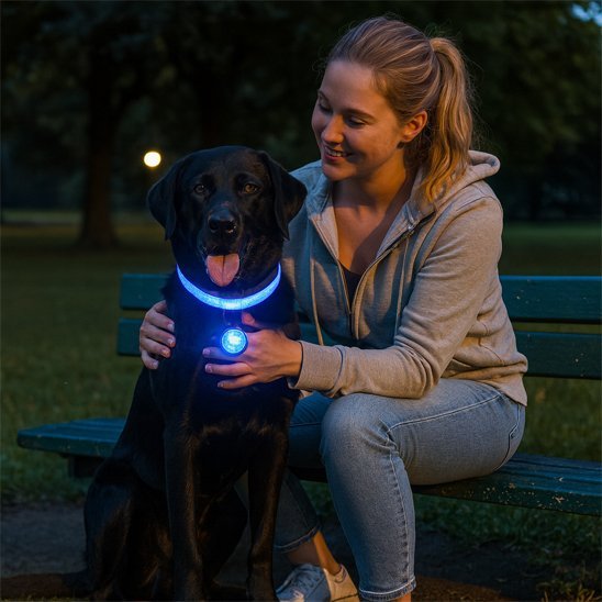 Collier lumineux pour chien | NightSafe - La Maison Ideale Des Chiens