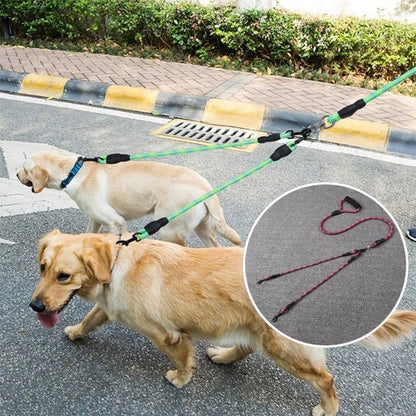 Laisse double pour chien | Sécurité & Confort - La Maison Ideale Des Chiens