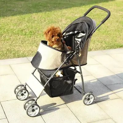 Poussette pour Chien - PetStroller™ - Beige - La Maison Ideale Des Chiens