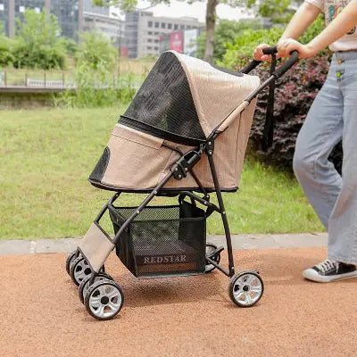 Poussette pour Chien - PetStroller™ - Beige - La Maison Ideale Des Chiens