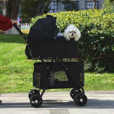 Poussette pour Chien - PetStroller™ - Noir - La Maison Ideale Des Chiens