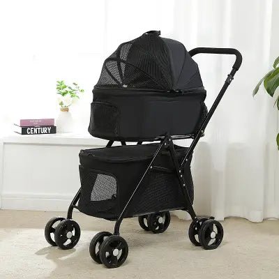 Poussette pour Chien - PetStroller™ - Noir - La Maison Ideale Des Chiens