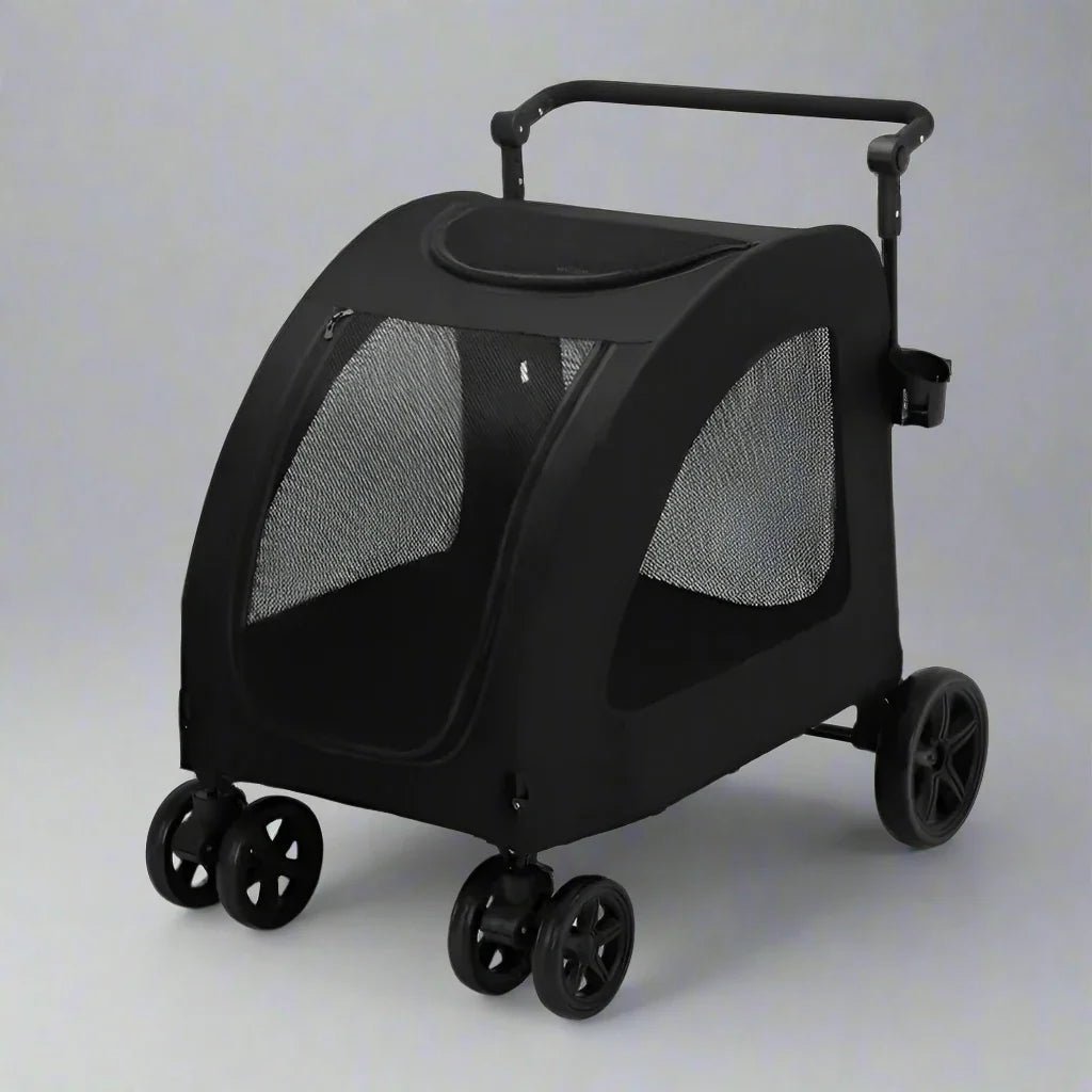 Poussette pour Chien - StrollyPet™ - Noir - La Maison Ideale Des Chiens