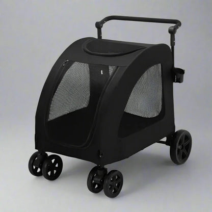 Poussette pour Chien - StrollyPet™ - Noir - La Maison Ideale Des Chiens