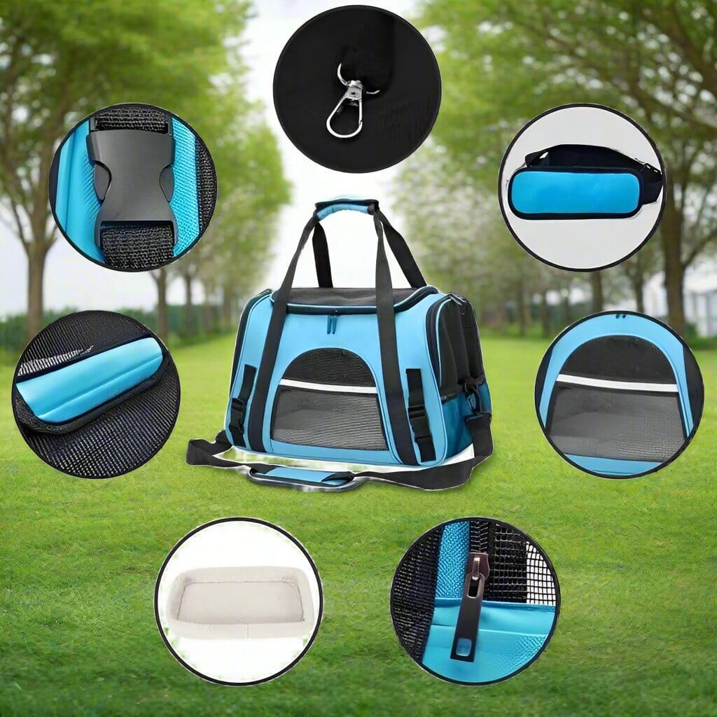 Sac de Transport pour Chien - DogCarrierBag™ - Bleu - La Maison Ideale Des Chiens